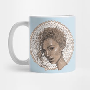 White Circle Kat Mug